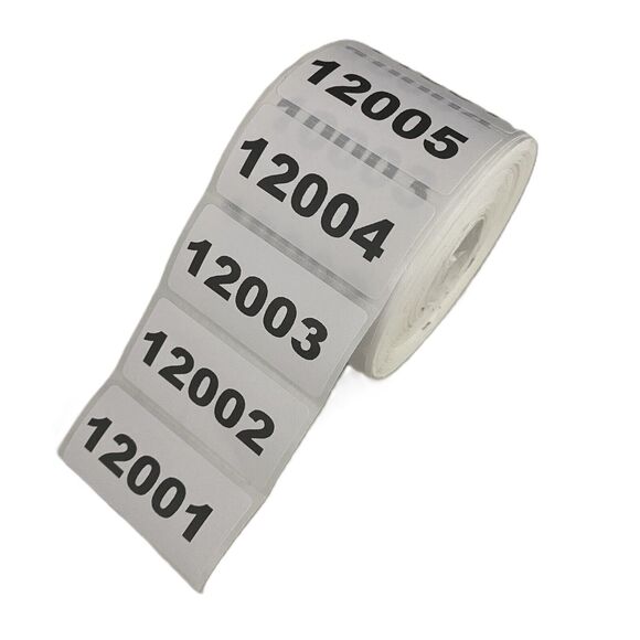 Inventory Number Stickers Consecutive Number‎ 1000 Labels Self Adhesive 2"x1" - Picture 16 of 16